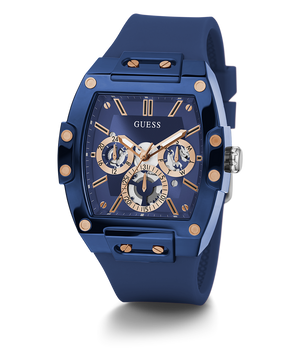 Guess Phoenix Multifunction Blue Dial Blue Rubber Strap Watch for Men - GW0203G7 Buy Now By Guess