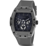 Guess Phoenix Multifunction Black Dial Grey Silicone Strap Watch For Men - GW0203G9 Buy Now By Guess