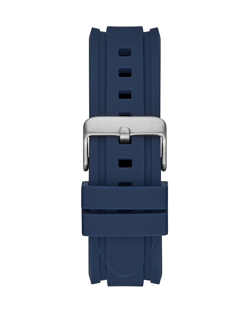 Guess Commander Blue Dial Blue Rubber Strap Watch for Men - GW0211G1 Buy Now By Guess