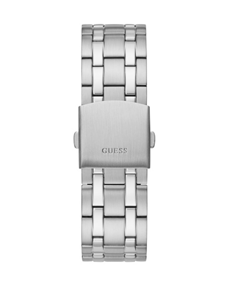 Guess Continental Black Dial Silver Steel Strap Watch for Men - GW0260G1 Buy Now By Guess