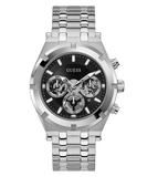 Guess Continental Black Dial Silver Steel Strap Watch for Men - GW0260G1 Buy Now By Guess