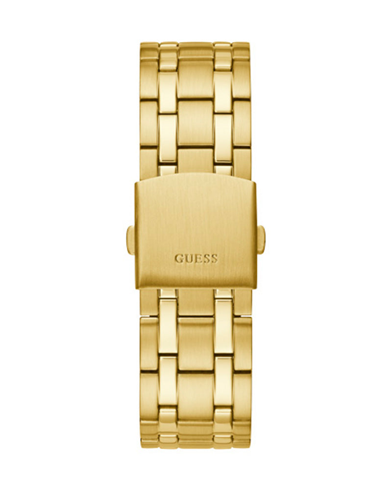 Guess Continental Black Dial Gold Steel Strap Watch for Men - GW0260G2 Buy Now By Guess