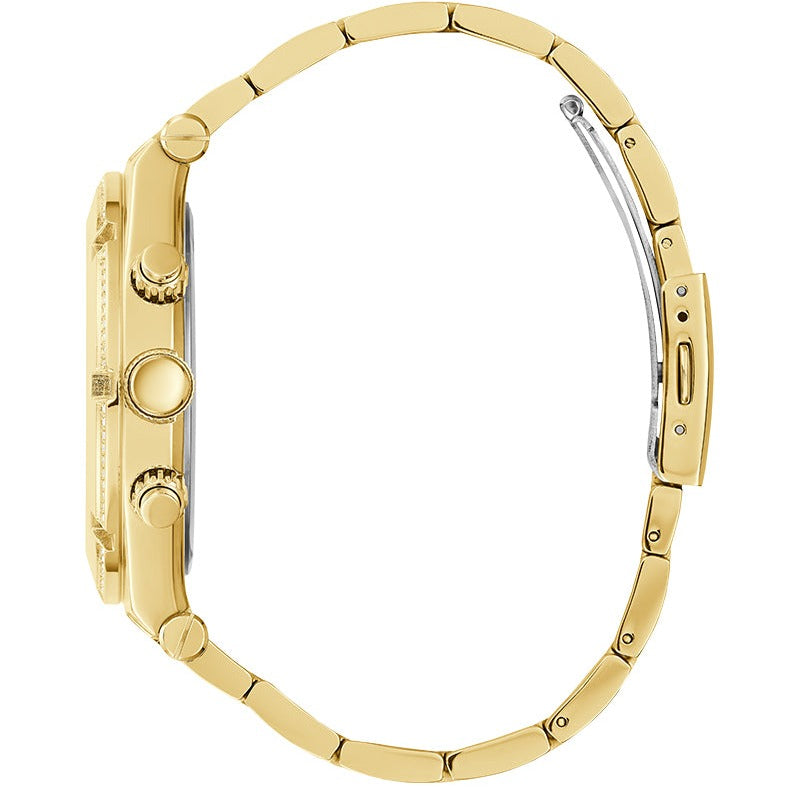 Guess Continental Diamonds Gold Dial Gold Steel Strap Watch for Men - GW0261G2 Buy Now By Guess