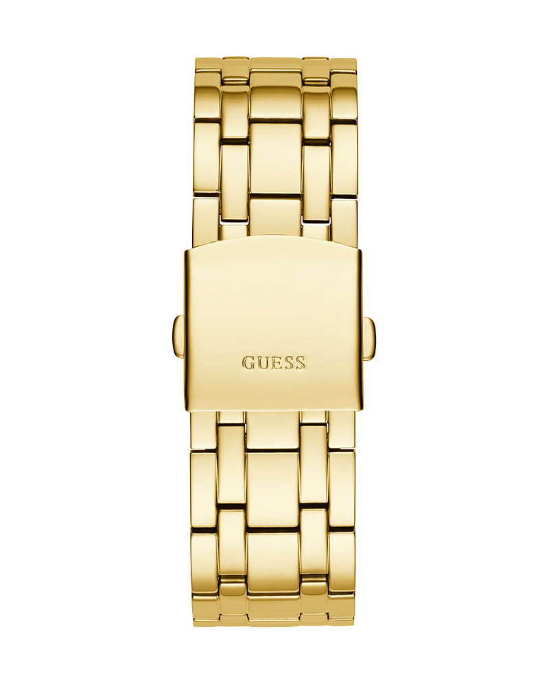 Guess Continental Diamonds Gold Dial Gold Steel Strap Watch for Men - GW0261G2 Buy Now By Guess