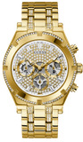 Guess Continental Diamonds Gold Dial Gold Steel Strap Watch for Men - GW0261G2 Buy Now By Guess