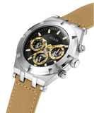 Guess Continental Multifunction Black Dial Brown Leather Strap Watch for Men - GW0262G1 Buy Now By Guess