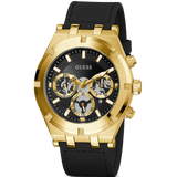 Guess Continental Black Dial Black Rubber Strap Watch for Men - GW0262G2 Buy Now By Guess