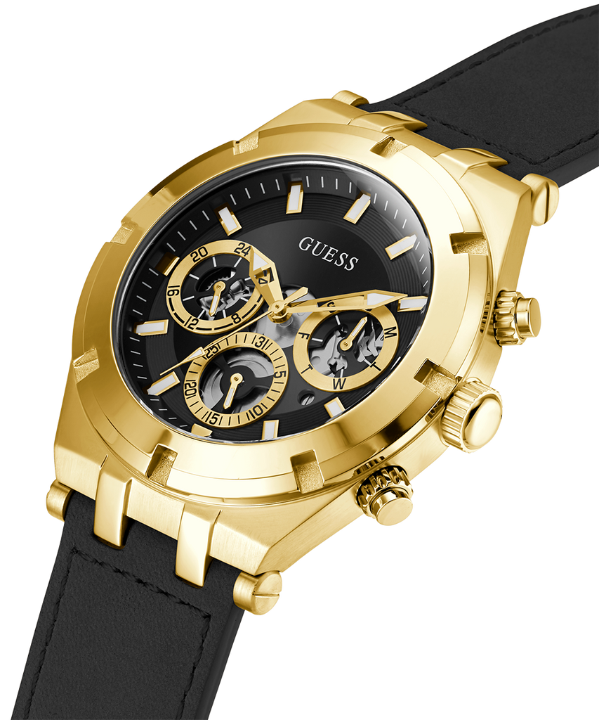 Guess Continental Black Dial Black Rubber Strap Watch for Men - GW0262G2 Buy Now By Guess