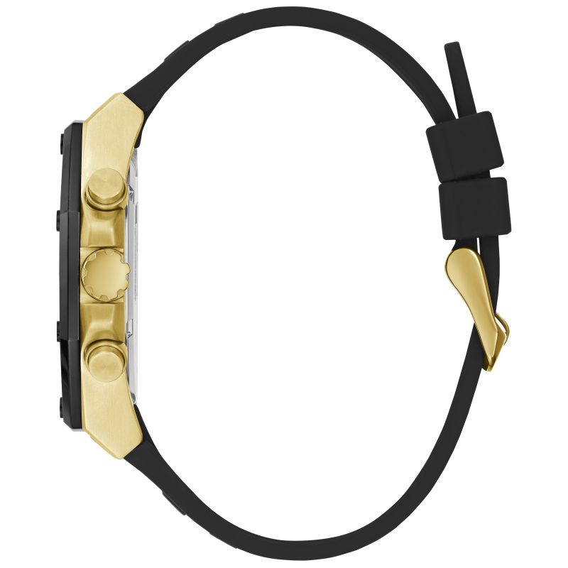 Guess Momentum Black Dial Black Rubber Strap Watch for Men - GW0263G1 Buy Now By Guess