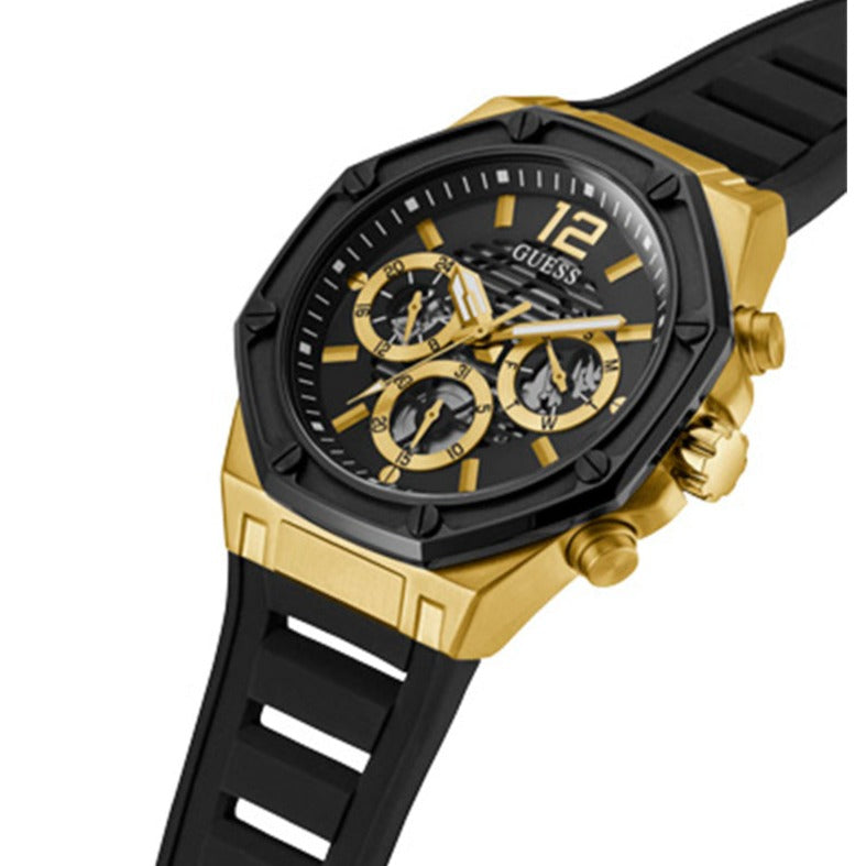 Guess Momentum Black Dial Black Rubber Strap Watch for Men - GW0263G1 Buy Now By Guess