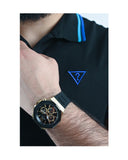 Guess Momentum Black Dial Black Rubber Strap Watch for Men - GW0263G1