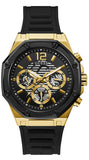 Guess Momentum Black Dial Black Rubber Strap Watch for Men - GW0263G1