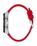 Guess Momentum Black Dial Red Rubber Strap Watch for Men - GW0263G3 Buy Now By Guess