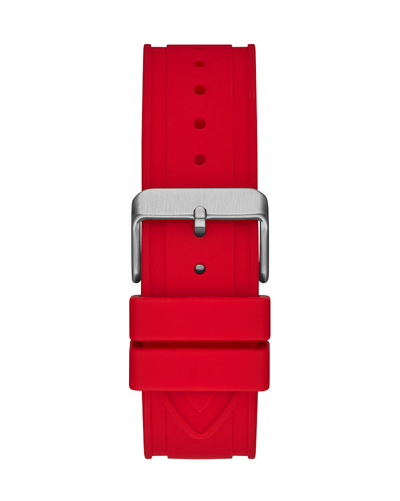 Guess Momentum Black Dial Red Rubber Strap Watch for Men - GW0263G3 Buy Now By Guess