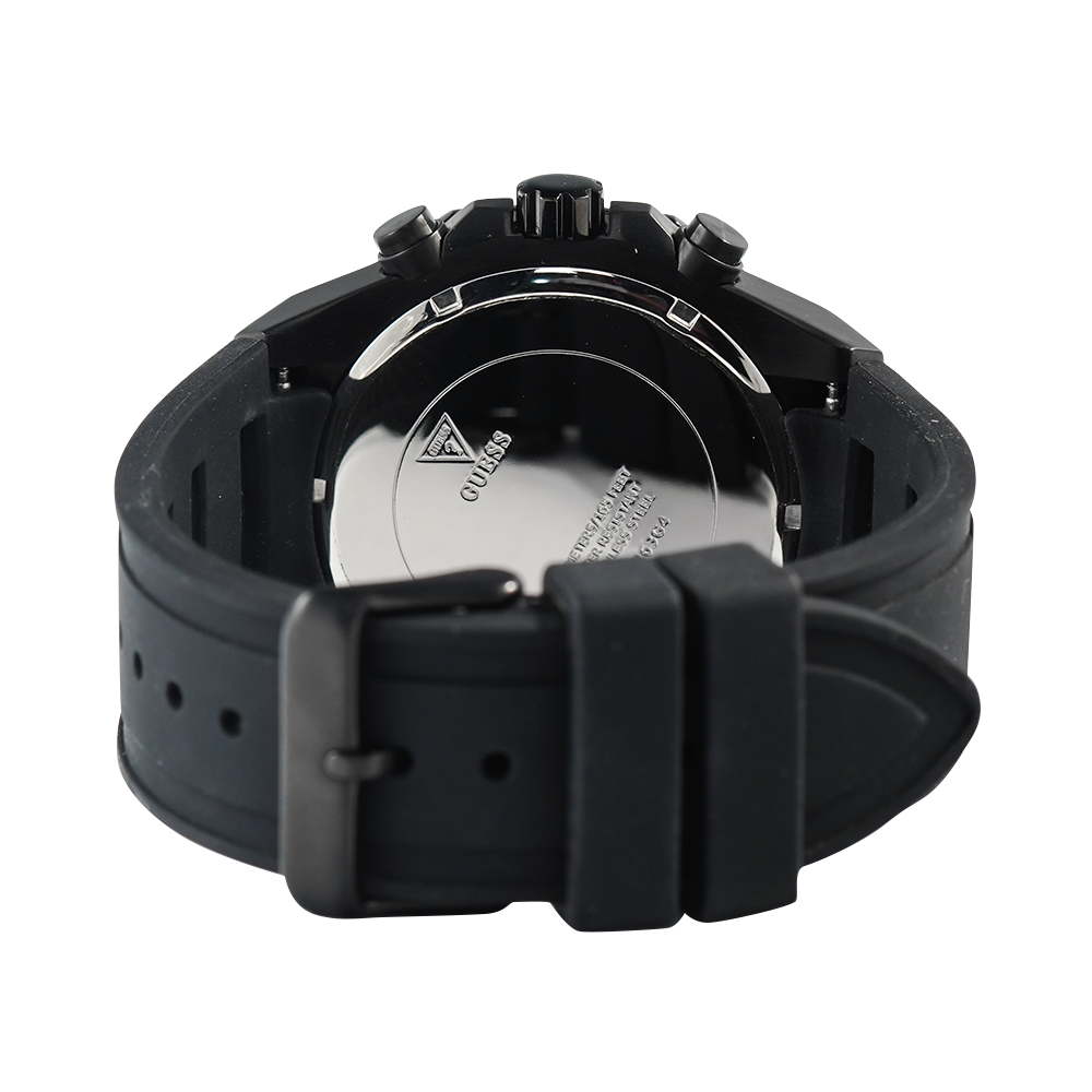 Guess Momentum Black Dial Black Rubber Strap Watch for Men - GW0263G4 Buy Now By Guess