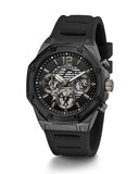 Guess Momentum Black Dial Black Rubber Strap Watch for Men - GW0263G4 Buy Now By Guess