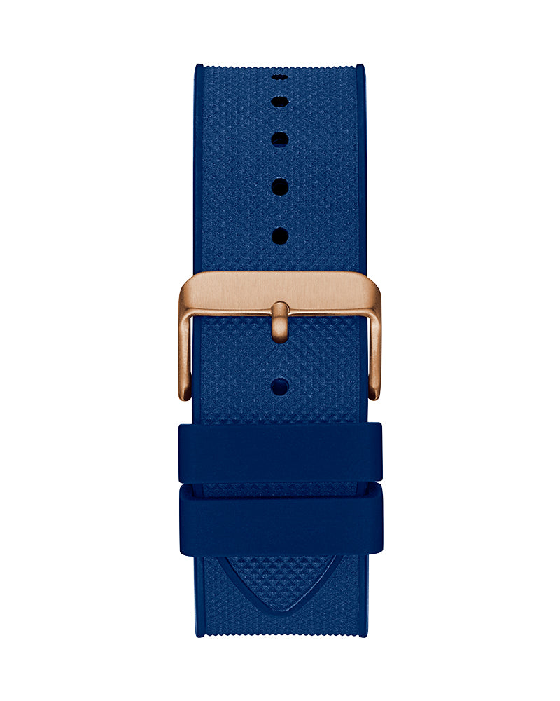 Guess Navigator Chronograph Blue Dial Blue Rubber Strap Watch for Men - GW0264G4 Buy Now By Guess