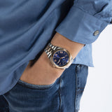 Guess Connoisseur Quartz Blue Dial Two Tone Steel Strap Watch For Men - GW0265G12 Buy Now By Guess