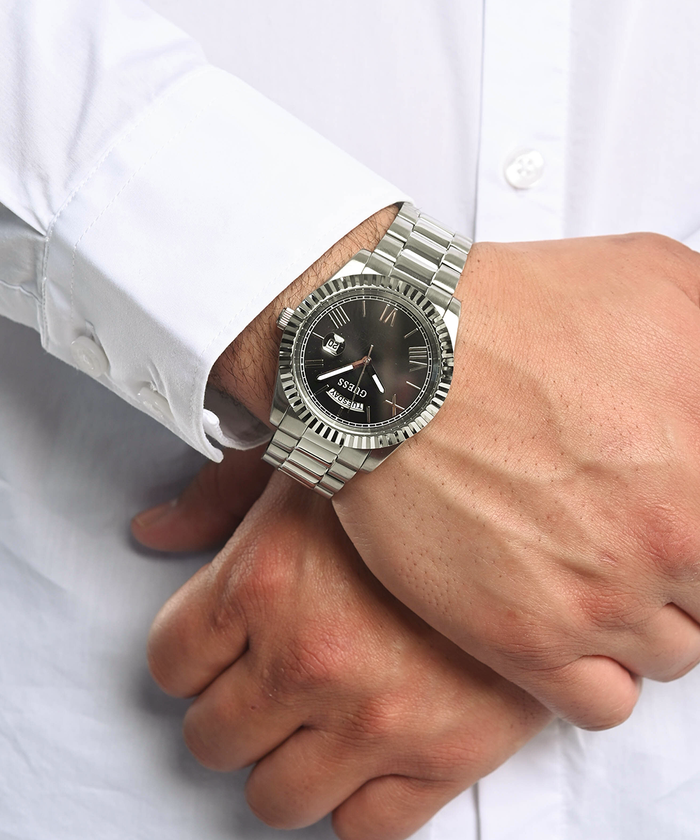 Guess Connoisseur Silver Dial Silver Steel Strap Watch for Men - GW0265G6 Buy Now By Guess