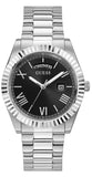 Guess Connoisseur Black Dial Silver Steel Strap Watch for Men - GW0265G1 Buy Now By Guess