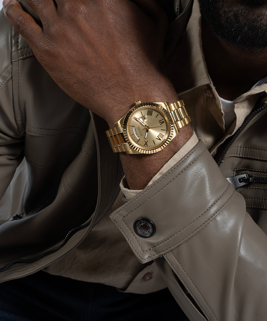 Guess Connoisseur Gold Dial Gold Steel Strap Watch for Men - GW0265G2 Buy Now By Guess