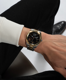 Guess Connoisseur Black Dial Two Tone Steel Strap Watch for Men - GW0265G5 Buy Now By Guess