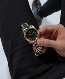 Guess Connoisseur Black Dial Two Tone Steel Strap Watch for Men - GW0265G5 Buy Now By Guess