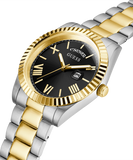 Guess Connoisseur Black Dial Two Tone Steel Strap Watch for Men - GW0265G5 Buy Now By Guess