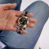 Guess Connoisseur Green Dial Two Tone Steel Strap Watch for Men - GW0265G8 Buy Now By Guess