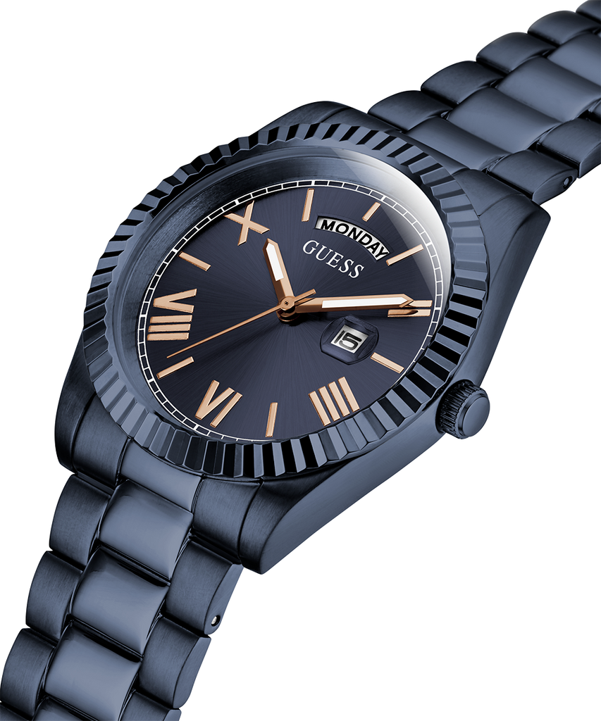 Guess Connoisseur Quartz Blue Dial Blue Steel Strap Watch For Men - GW0265G9 Buy Now By Guess