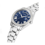 Guess Luna Diamonds Blue Dial Silver Steel Strap Watch for Women - GW0307L1 Buy Now By Guess