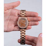 Guess Luna Diamonds Rose Gold Dial Rose Gold Steel Strap Watch for Women - GW0307L3 Buy Now By Guess