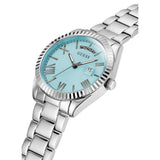 Guess Luna Quartz Blue Dial Silver Steel Strap Watch For Women - GW0308L4 Buy Now By Guess