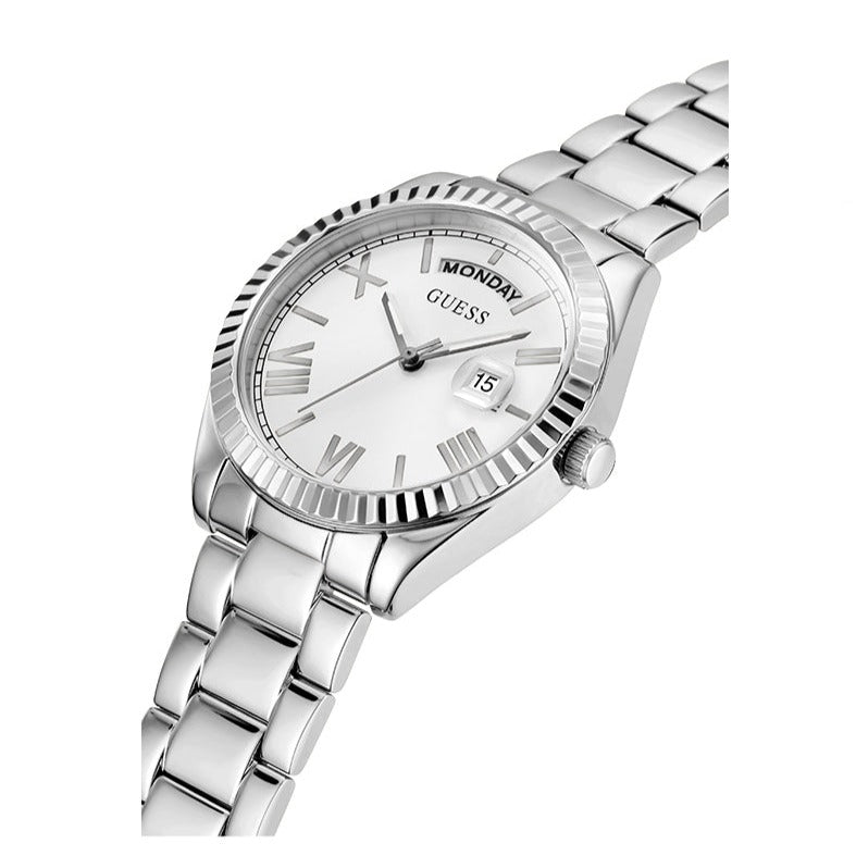 Guess Luna Silver Dial Silver Steel Strap Watch for Women - GW0308L1 Buy Now By Guess