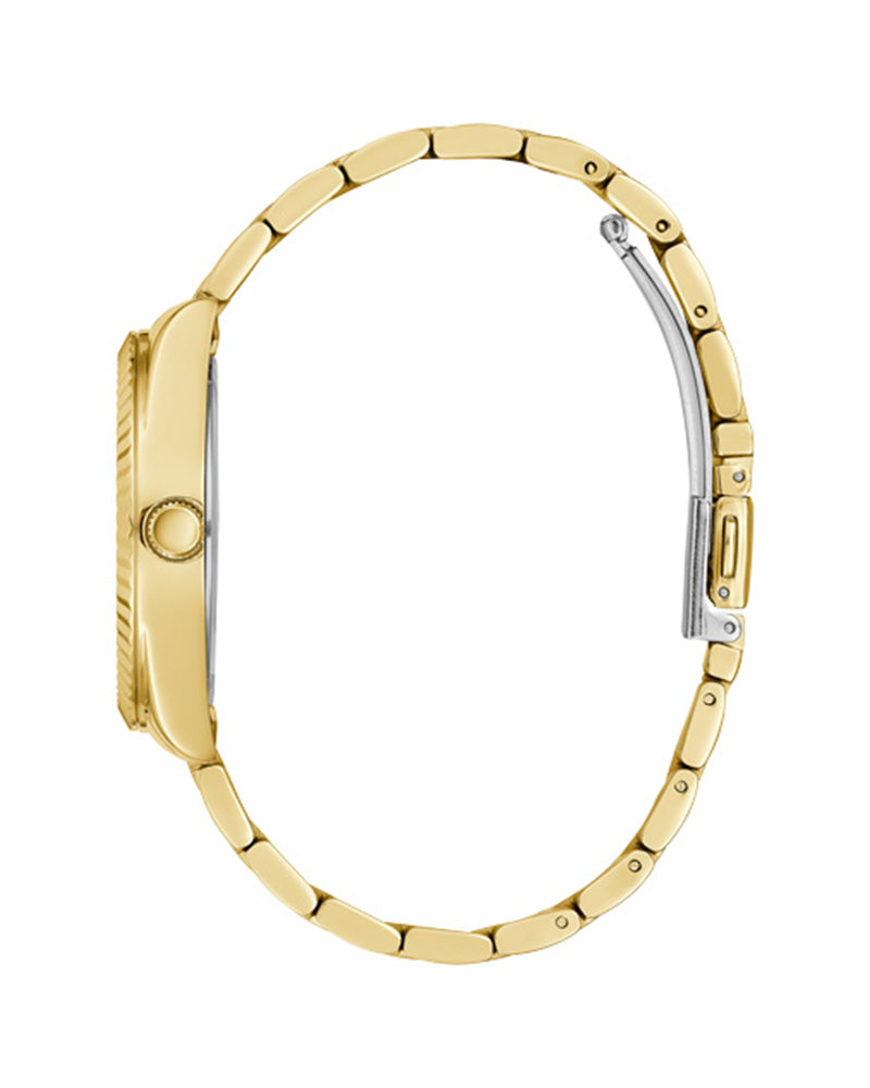 Guess Luna White Dial Gold Steel Strap Watch for Women - GW0308L2 Buy Now By Guess