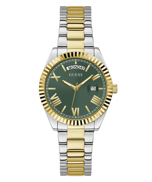 Guess Luna Quartz Green Dial Two Tone Steel Strap Watch For Women - GW0308L5 Buy Now By Guess