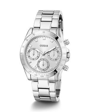 Guess Eclipse Multi Function Silver Dial Silver Steel Strap Watch for Women - GW0314L1 Buy Now By Guess