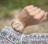 Guess Eclipse Rose Gold Dial Rose Gold Steel Strap Watch for Women - GW0314L3 Buy Now By Guess