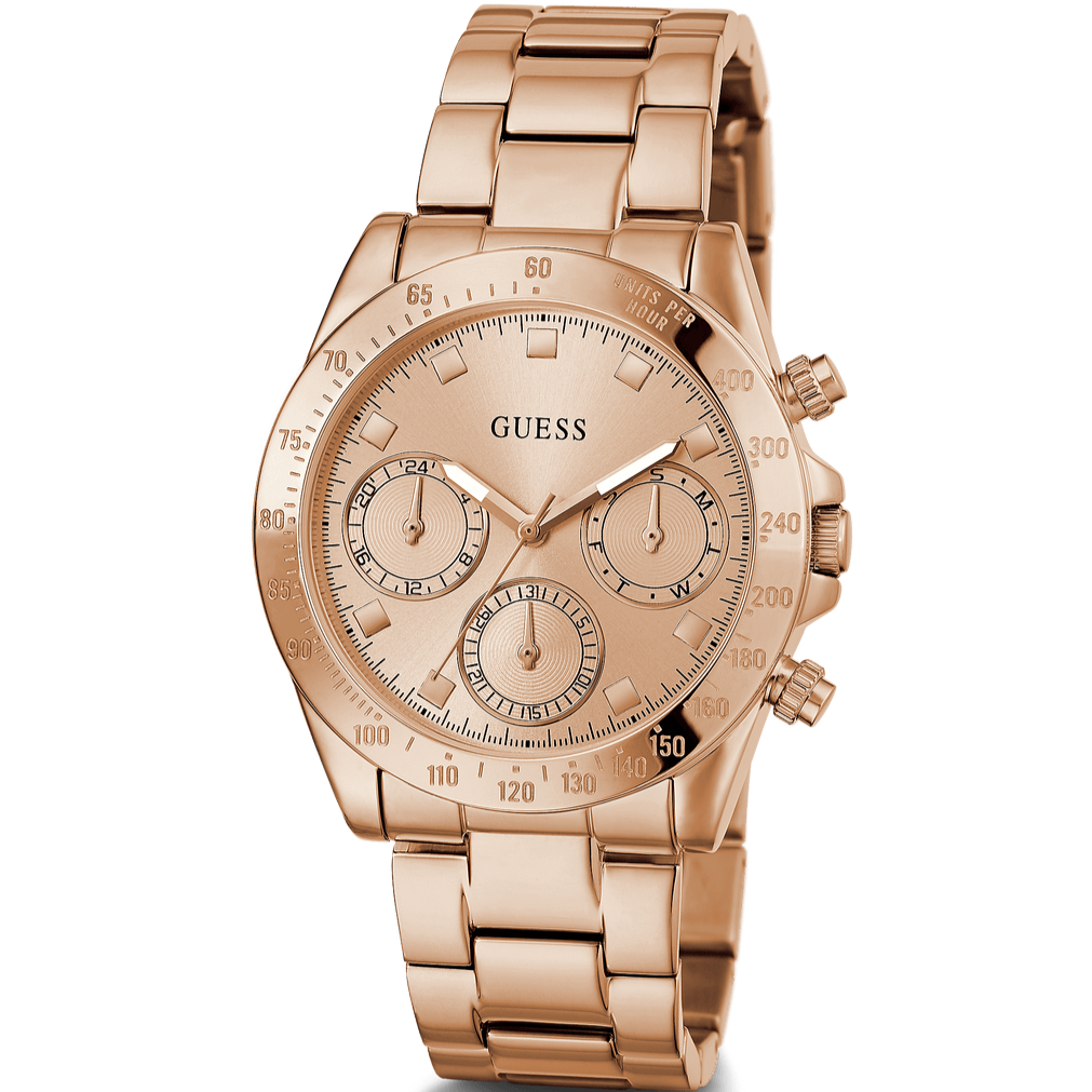 Guess Eclipse Rose Gold Dial Rose Gold Steel Strap Watch for Women - GW0314L3 Buy Now By Guess