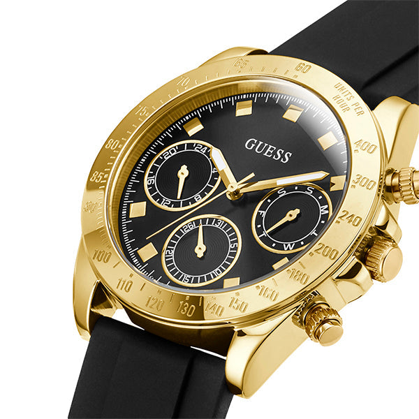 Guess Eclipse Multi Function Black Dial Black Rubber Strap Watch for Women - GW0315L1 Buy Now By Guess