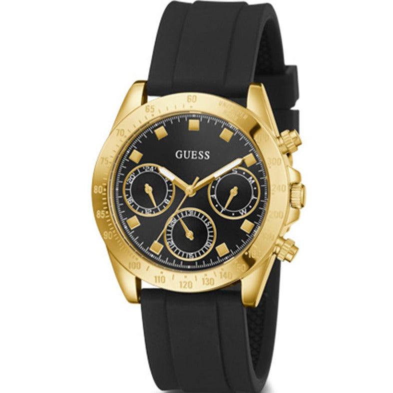 Guess Eclipse Multi Function Black Dial Black Rubber Strap Watch for Women - GW0315L1 Buy Now By Guess
