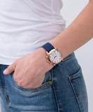 Guess Eclipse White Dial Blue Rubber Strap Watch for Women - GW0315L2 Buy Now By Guess