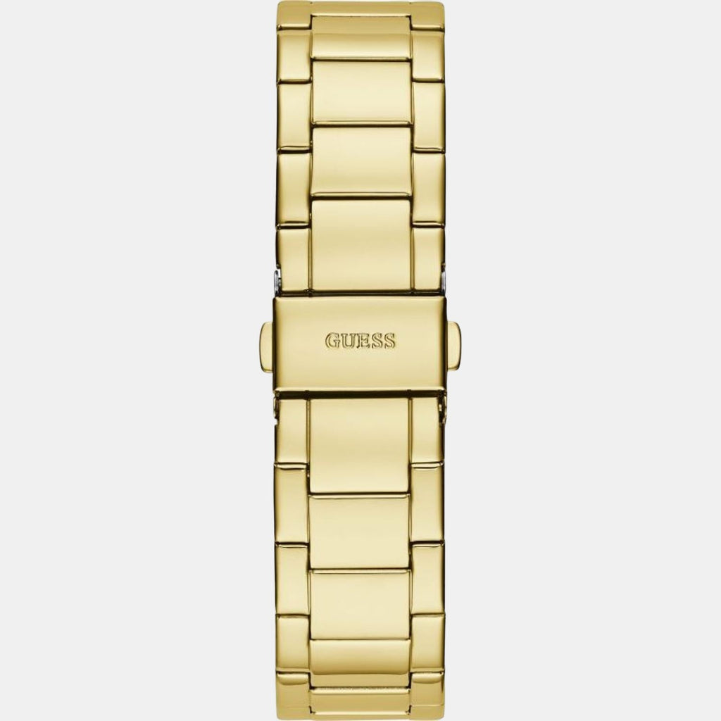 Guess Moonlight Multi Function Diamonds Gold Dial Gold Steel Strap Watch for Women - GW0320L2 Buy Now By Guess