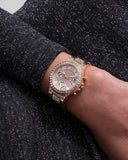 Guess Moonlight Diamonds Gold Dial Gold Steel Strap Watch for Women - GW0320L5 Buy Now By Guess