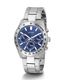 Guess Altitude Chronograph Blue Dial Silver Steel Strap Watch for Men - GW0329G1 Buy Now By Guess