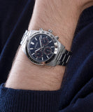 Guess Altitude Chronograph Blue Dial Silver Steel Strap Watch for Men - GW0329G1 Buy Now By Guess
