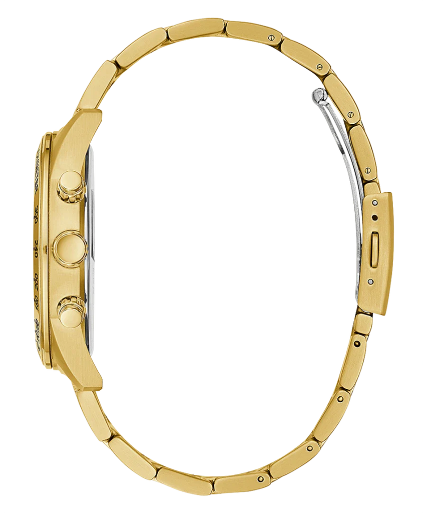 Guess Analog Chronograph Gold Dial Gold Steel Strap Watch for Men - GW0329G3 Buy Now By Guess