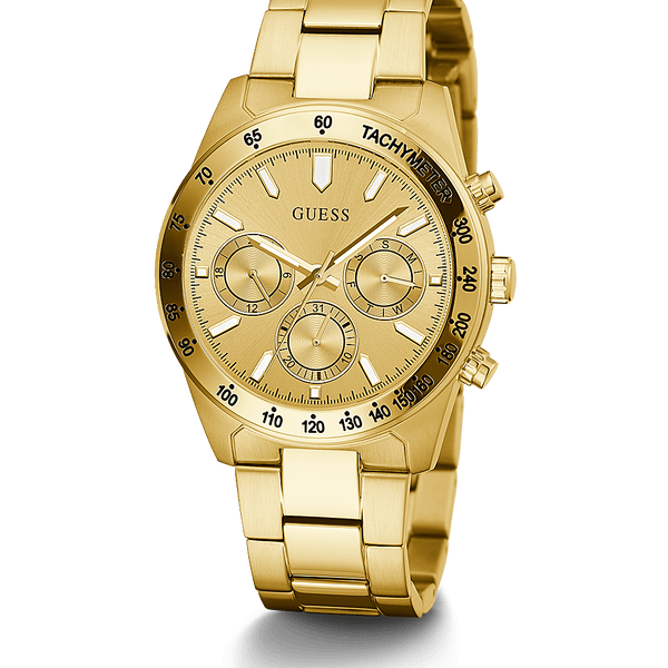 Guess Analog Chronograph Gold Dial Gold Steel Strap Watch for Men - GW0329G3 Buy Now By Guess