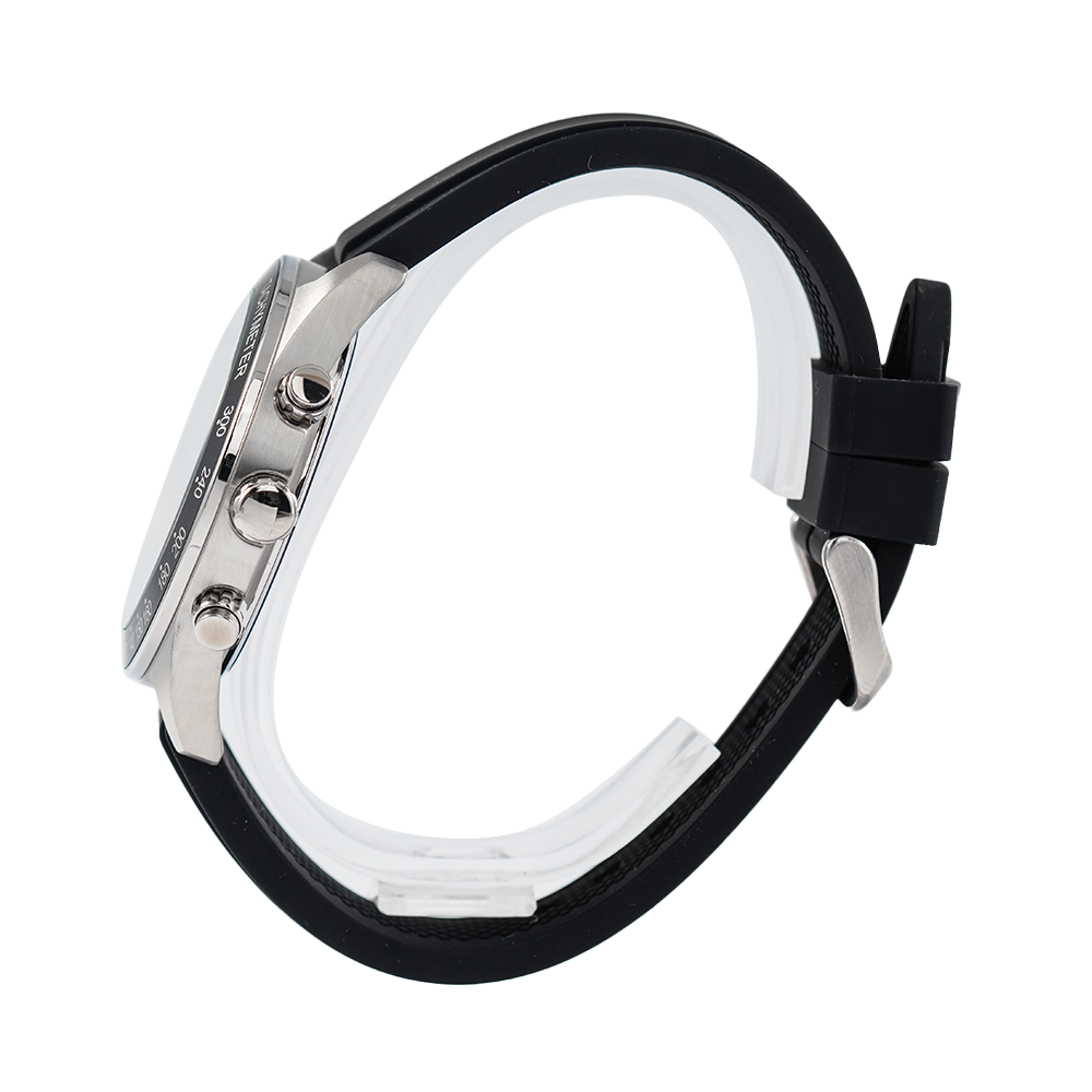 Guess Altitude Chronograph Black Dial Black Rubber Strap Watch for Men - GW0332G1 Buy Now By Guess