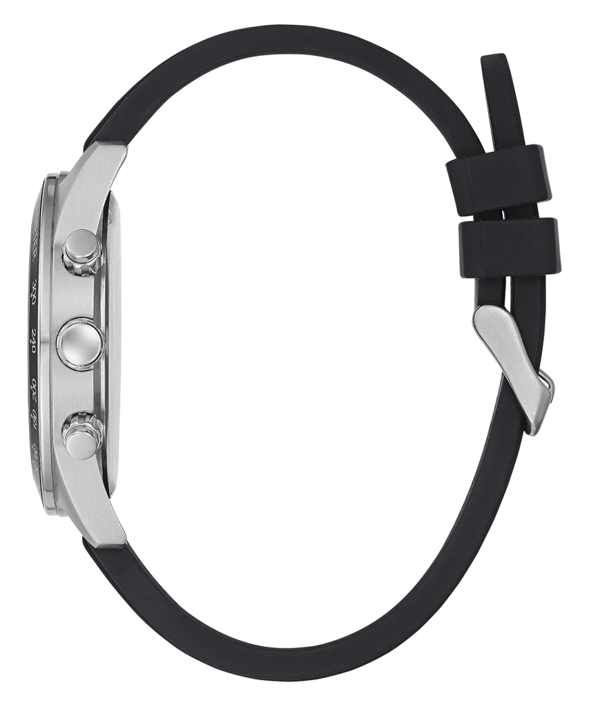Guess Altitude Chronograph Black Dial Black Rubber Strap Watch for Men - GW0332G1 Buy Now By Guess